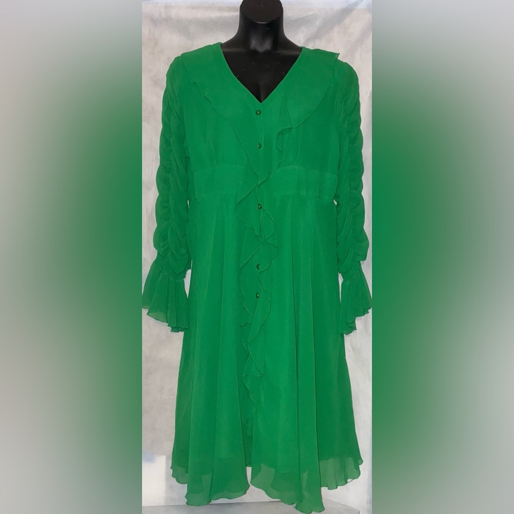 Ashro Green Ruffle Dress